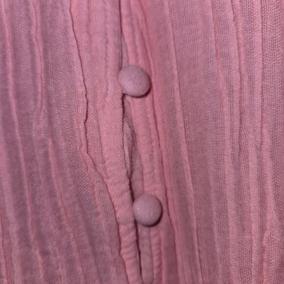 Guess Pink Lace Long Sleeve Button-Down Dress arita dress without belt - Picture 13 of 16